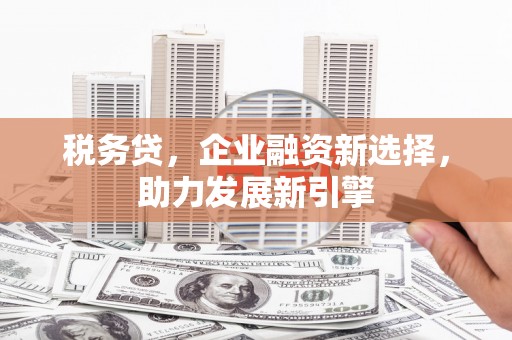 厚街税务贷，企业融资新选择，助力发展新引擎
