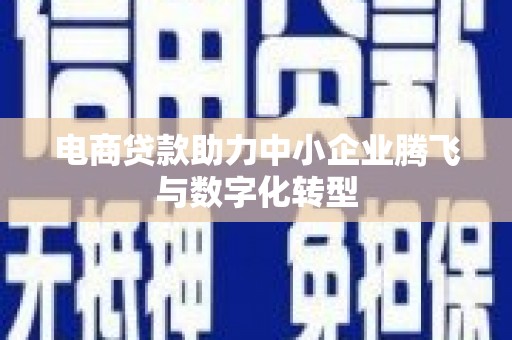 厚街电商贷款助力中小企业腾飞与数字化转型